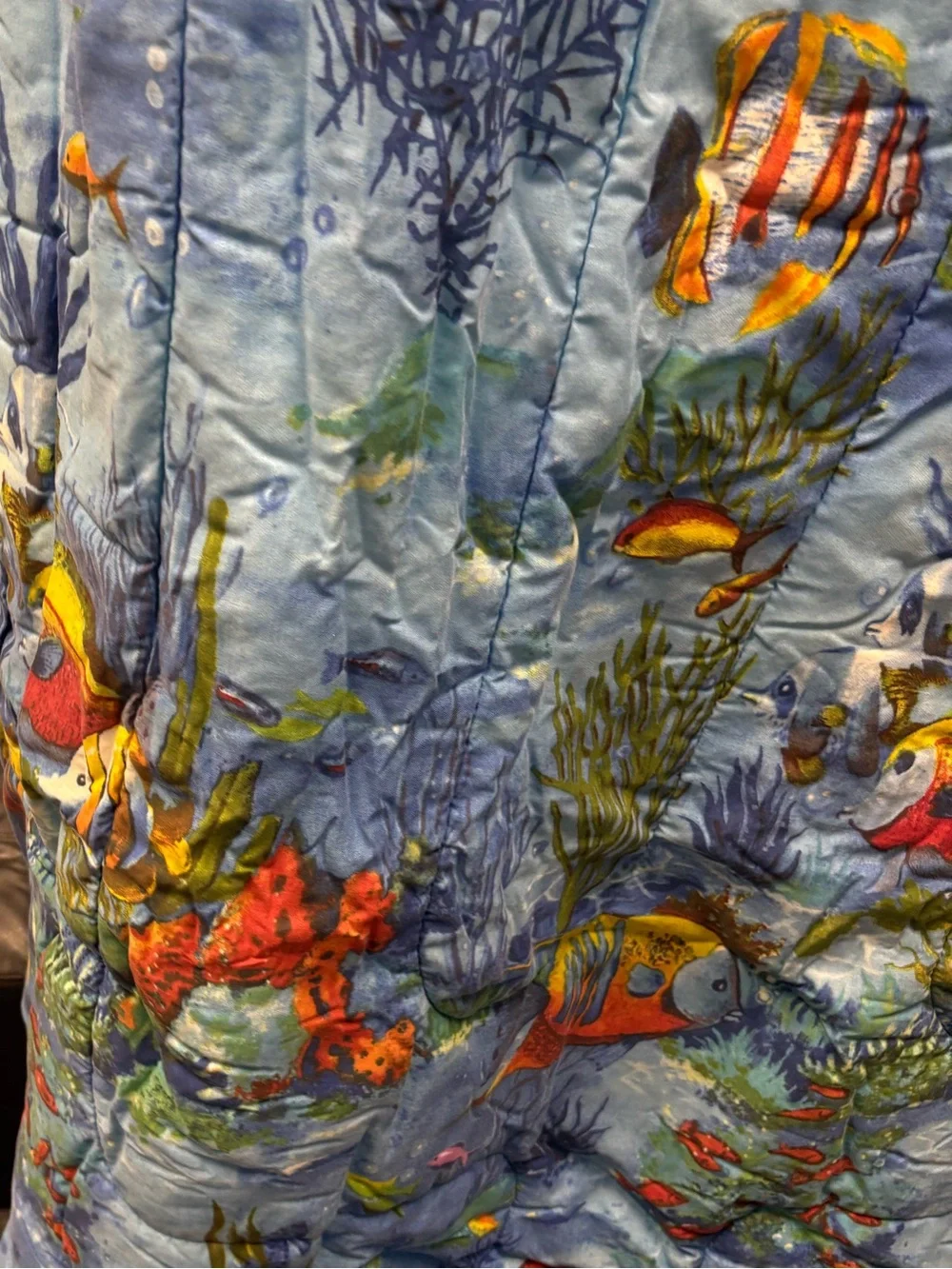 Vintage Twin Fish In Love Comforter, 2 Shams, Bed Skirt